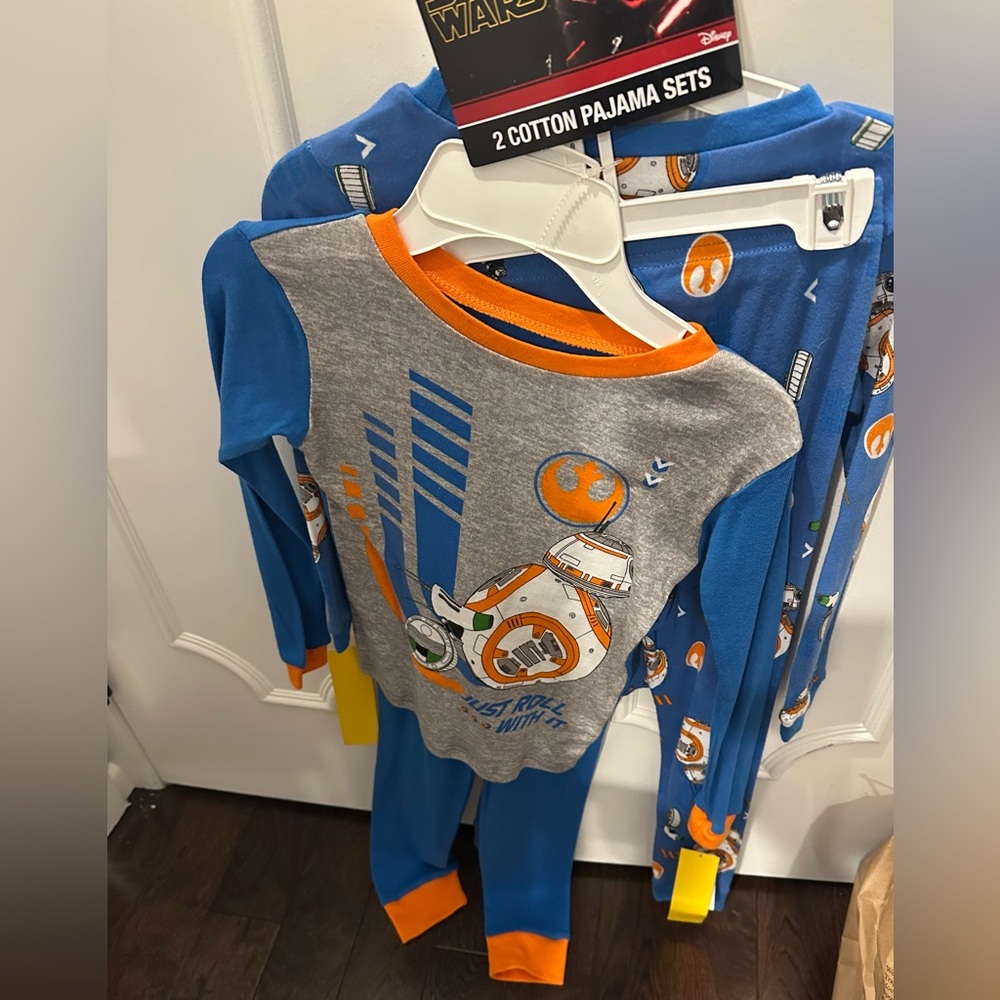 Disney Star Wars Blue Pajama Set size 8 new